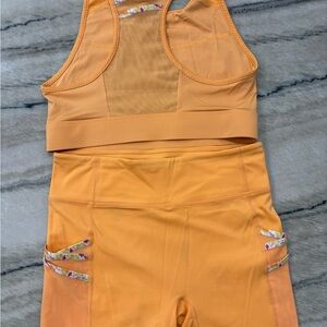 Fabletics Vibrant Orange Activewear Set